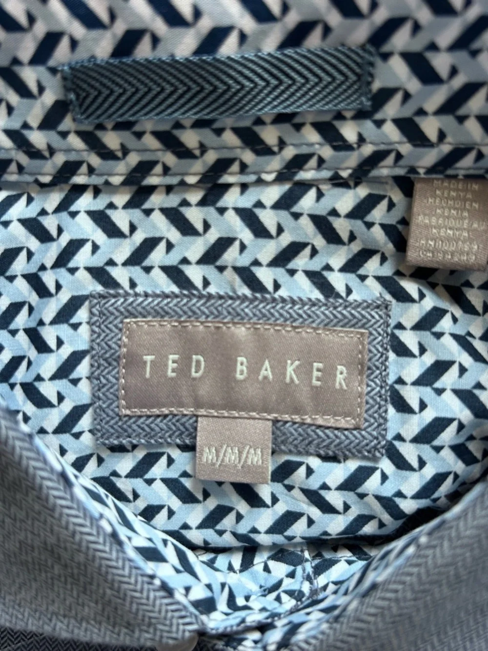 Ted Baker Blue Long Sleeve Button Down Dress Shirt